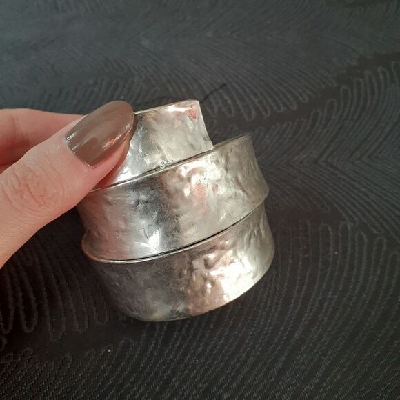 Zara Silvertone Statement Cuff Bracelet - Picture 14 of 15